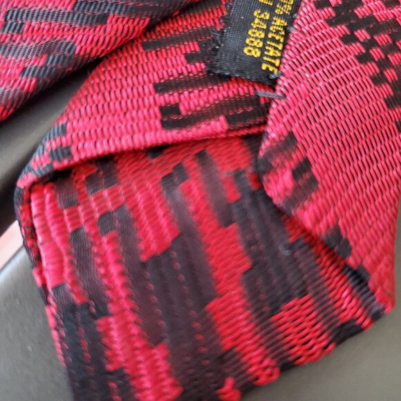Vintage 100% acetate LONG 58" tie red RN34888 - Picture 3 of 4